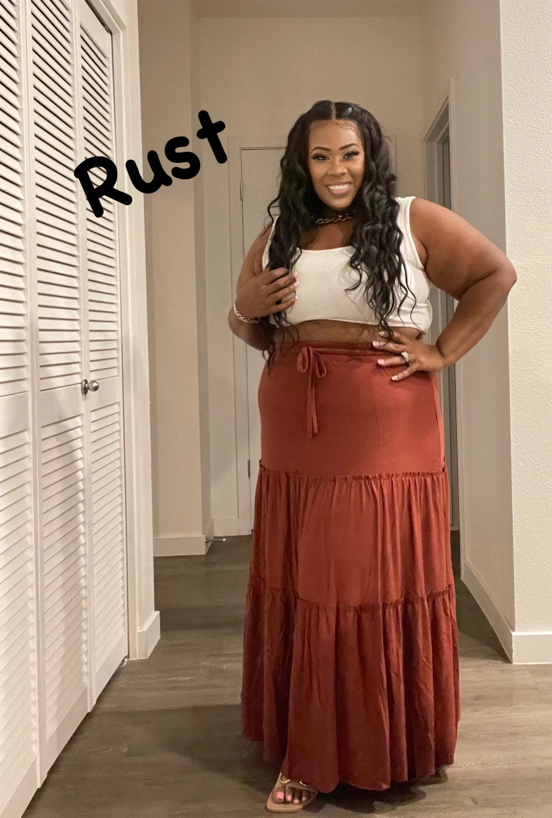 Plus Ruffle Maxi Skirt UGorgeous Boutique LLC