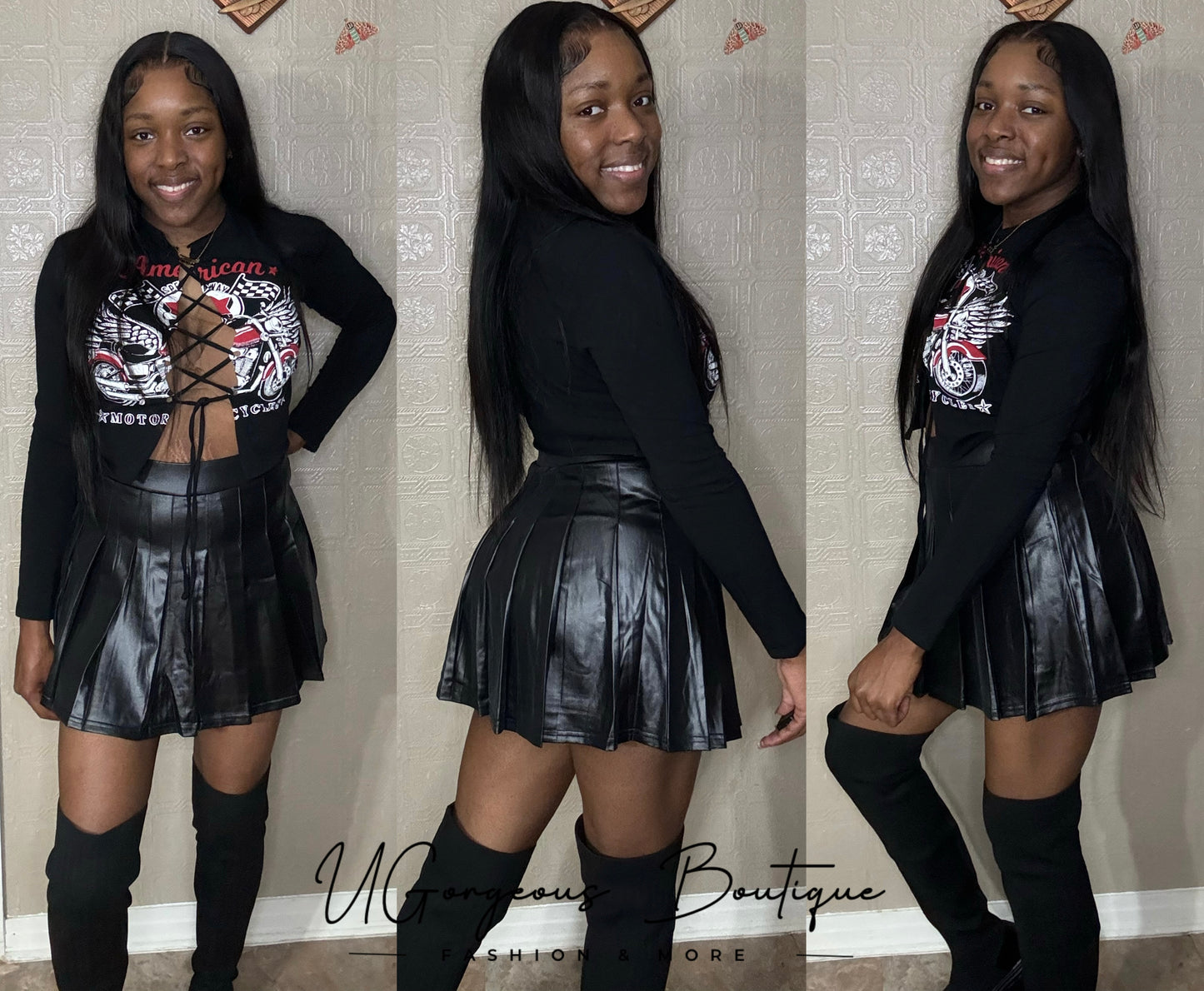 Motorcycle Print Top