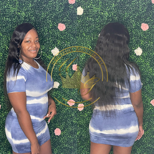 Stripe Tie-Dye Midi Dress (2 colors)